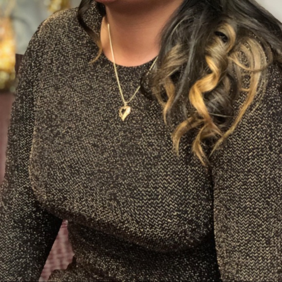 Lauren Ralph Lauren slim fit Metallic Ruched Dress - Picture 4 of 6